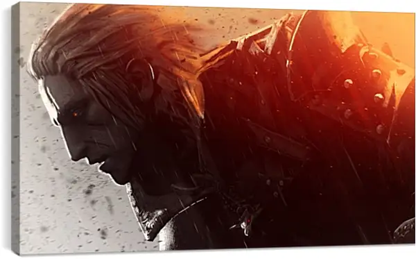 Постер на подрамнике - The Witcher (Ведьмак), устремлённый Геральт Постер на подрамнике - The Witcher (Ведьмак), устремлённый Геральт