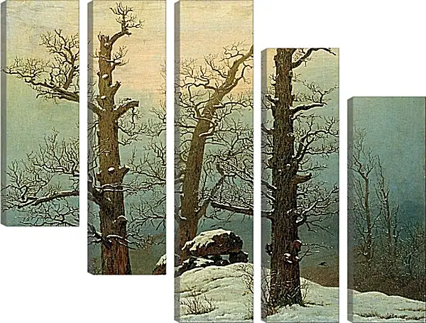 Модульная картина - Мегалитические могилы в снегу. Каспар Давид Фридрих Модульная картина - Мегалитические могилы в снегу. Каспар Давид Фридрих