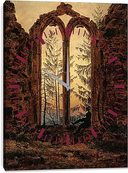 Часы картина - Мечтатель. Каспар Давид Фридрих Часы картина - Мечтатель. Каспар Давид Фридрих