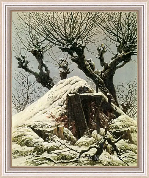 Картина в раме - Снежная хижина. Каспар Давид Фридрих Картина в раме - Снежная хижина. Каспар Давид Фридрих