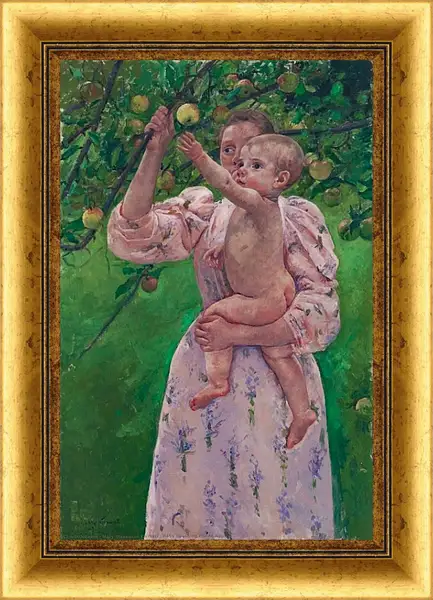 Картина в раме - Child Picking a Fruit. Кэссетт (Кассатт) Мэри Стивенсон Картина в раме - Child Picking a Fruit. Кэссетт (Кассатт) Мэри Стивенсон