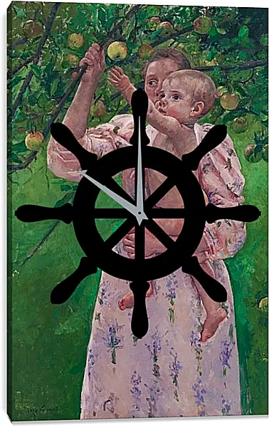 Часы картина - Child Picking a Fruit. Кэссетт (Кассатт) Мэри Стивенсон Часы картина - Child Picking a Fruit. Кэссетт (Кассатт) Мэри Стивенсон