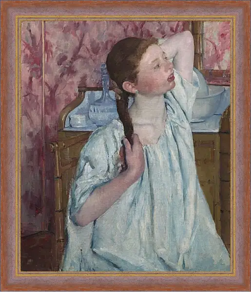 Картина в раме - Girl Arranging Her Hair. Кэссетт (Кассатт) Мэри Стивенсон Картина в раме - Girl Arranging Her Hair. Кэссетт (Кассатт) Мэри Стивенсон