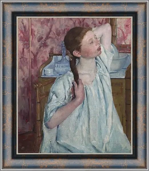Картина в раме - Girl Arranging Her Hair. Кэссетт (Кассатт) Мэри Стивенсон Картина в раме - Girl Arranging Her Hair. Кэссетт (Кассатт) Мэри Стивенсон