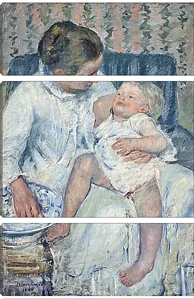 Модульная картина - Mother About to Wash Her Sleepy Child. Кэссетт (Кассатт) Мэри Стивенсон Модульная картина - Mother About to Wash Her Sleepy Child. Кэссетт (Кассатт) Мэри Стивенсон