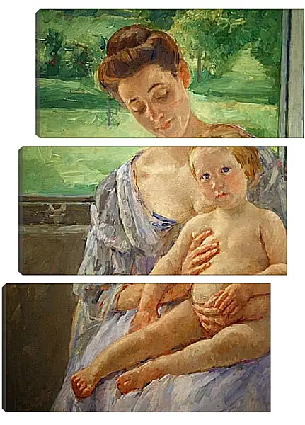 Модульная картина - Mother and Child in the Conservatory. Кэссетт (Кассатт) Мэри Стивенсон Модульная картина - Mother and Child in the Conservatory. Кэссетт (Кассатт) Мэри Стивенсон