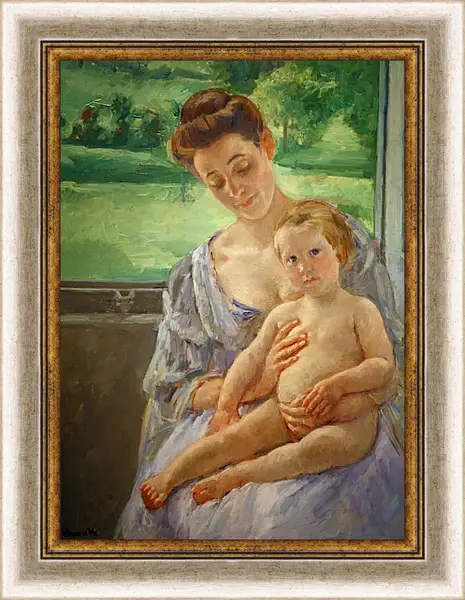 Картина в раме - Mother and Child in the Conservatory. Кэссетт (Кассатт) Мэри Стивенсон Картина в раме - Mother and Child in the Conservatory. Кэссетт (Кассатт) Мэри Стивенсон