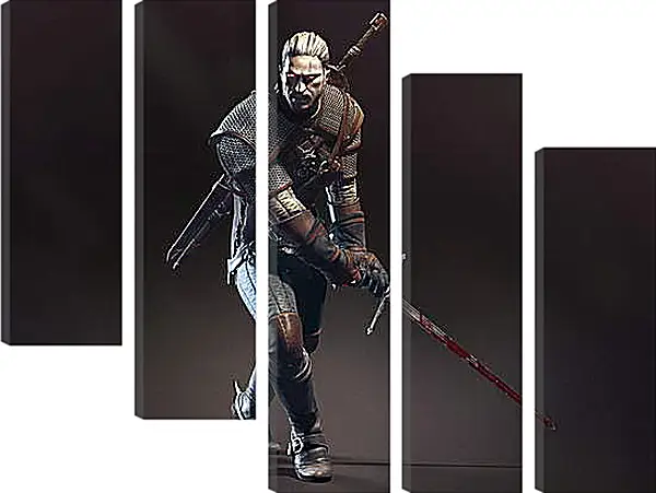 Модульная картина - The Witcher 3: Wild Hunt (Ведьмак), Геральт тренеруется Модульная картина - The Witcher 3: Wild Hunt (Ведьмак), Геральт тренеруется