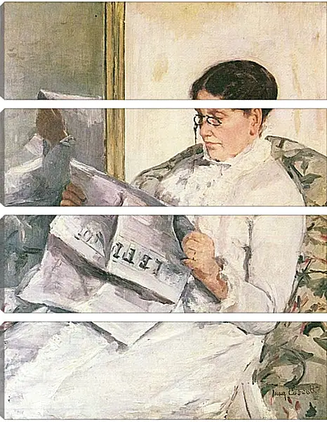 Модульная картина - Reading Le Figaro. Кэссетт (Кассатт) Мэри Стивенсон Модульная картина - Reading Le Figaro. Кэссетт (Кассатт) Мэри Стивенсон