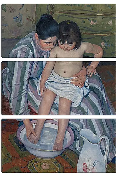 Модульная картина - Купание ребёнка. Кэссетт (Кассатт) Мэри Стивенсон Модульная картина - Купание ребёнка. Кэссетт (Кассатт) Мэри Стивенсон