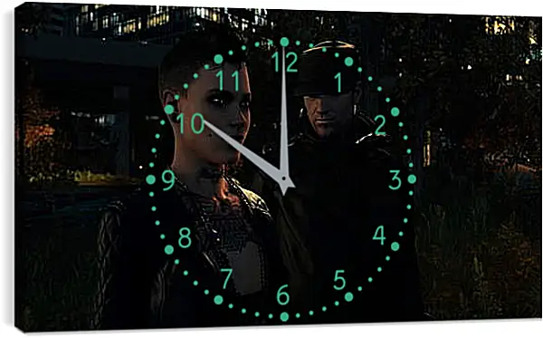 Часы картина - Watch Dogs Часы картина - Watch Dogs
