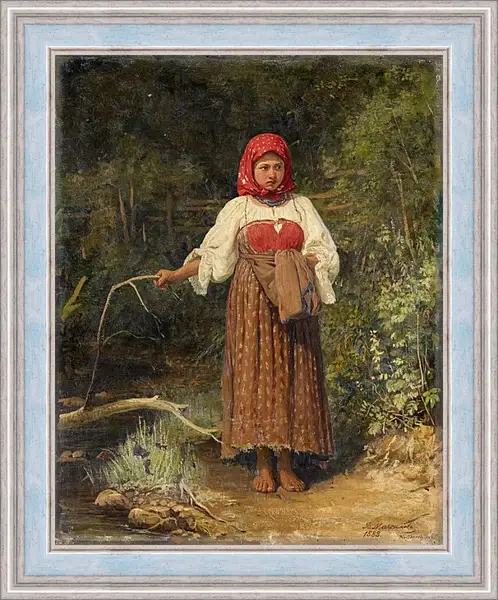 Картина в раме - Ферма девушка. Максимов Василий Максимович Картина в раме - Ферма девушка. Максимов Василий Максимович