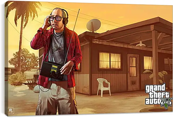 Постер на подрамнике - Grand Theft Auto V Постер на подрамнике - Grand Theft Auto V