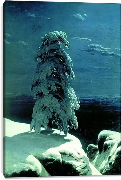 Постер на подрамнике - На севере диком. Иван Шишкин Постер на подрамнике - На севере диком. Иван Шишкин