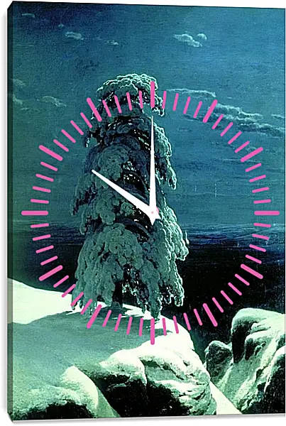 Часы картина - На севере диком. Иван Шишкин Часы картина - На севере диком. Иван Шишкин