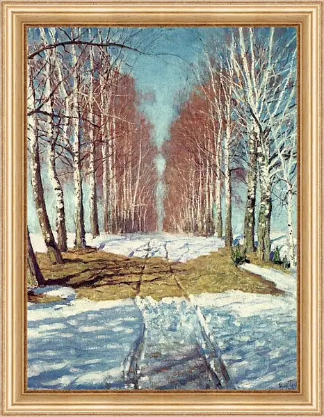 Картина в раме - Березовая аллея. Игорь Эммануилович Грабарь Картина в раме - Березовая аллея. Игорь Эммануилович Грабарь