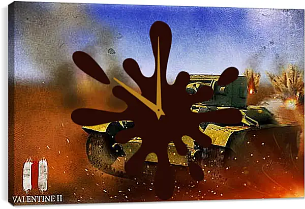 Часы картина - World Of Tanks Часы картина - World Of Tanks