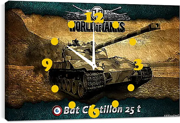 Часы картина - World Of Tanks Часы картина - World Of Tanks