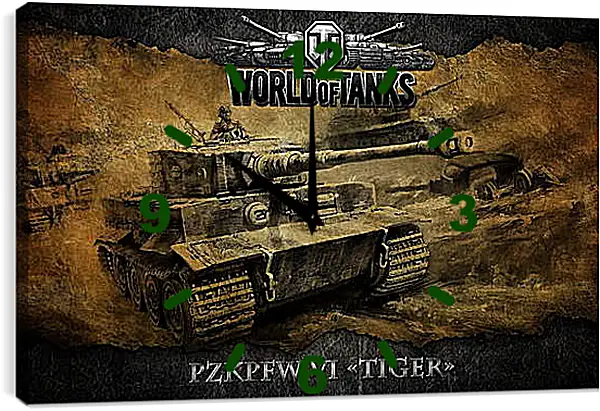 Часы картина - World Of Tanks Часы картина - World Of Tanks