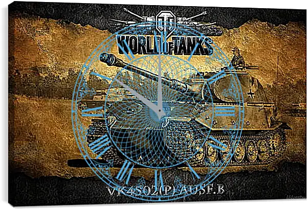 Часы картина - World Of Tanks Часы картина - World Of Tanks