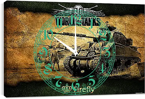 Часы картина - World Of Tanks Часы картина - World Of Tanks