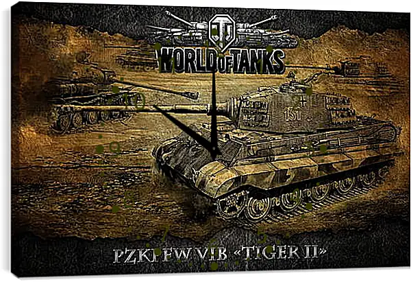Часы картина - World Of Tanks Часы картина - World Of Tanks