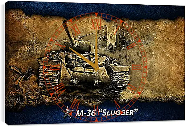Часы картина - World Of Tanks Часы картина - World Of Tanks