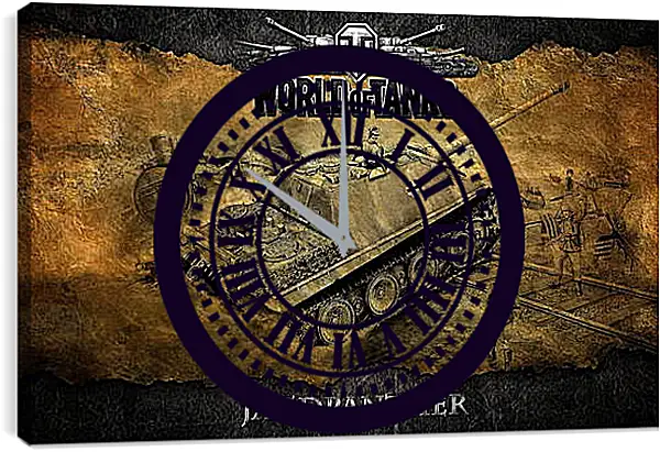 Часы картина - World Of Tanks Часы картина - World Of Tanks