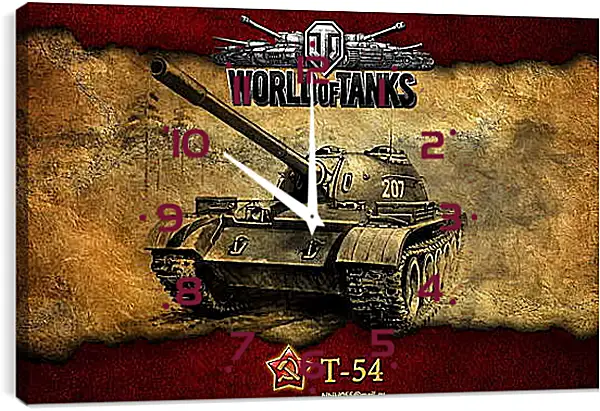 Часы картина - World Of Tanks Часы картина - World Of Tanks