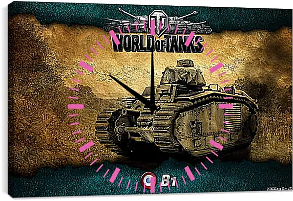 Часы картина - World Of Tanks Часы картина - World Of Tanks