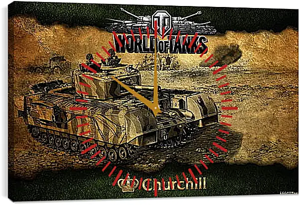 Часы картина - World Of Tanks Часы картина - World Of Tanks