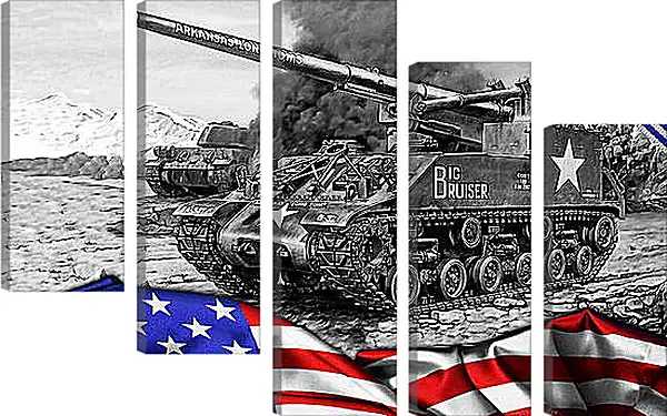 Модульная картина - World Of Tanks Модульная картина - World Of Tanks