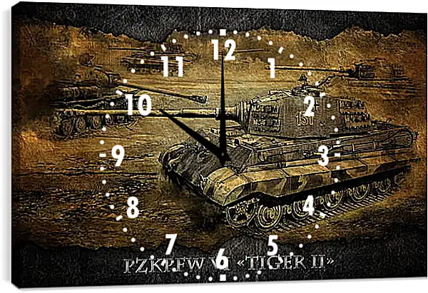 Часы картина - World Of Tanks Часы картина - World Of Tanks
