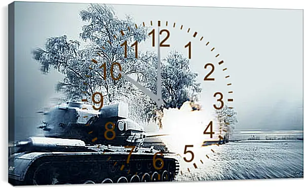 Часы картина - World Of Tanks Часы картина - World Of Tanks