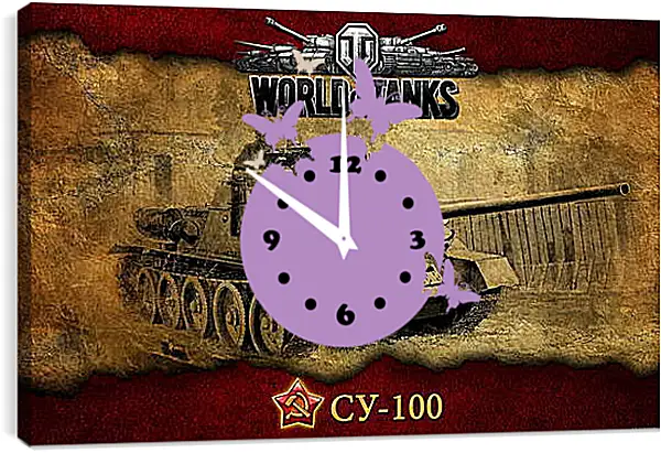 Часы картина - World Of Tanks Часы картина - World Of Tanks