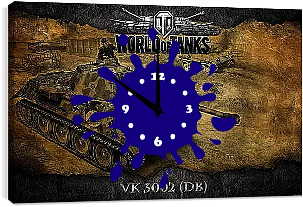 Часы картина - World Of Tanks Часы картина - World Of Tanks