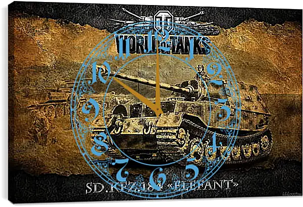 Часы картина - World Of Tanks Часы картина - World Of Tanks