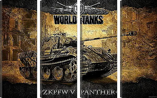 Модульная картина - World Of Tanks Модульная картина - World Of Tanks