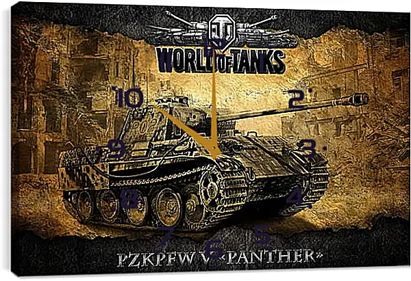 Часы картина - World Of Tanks Часы картина - World Of Tanks