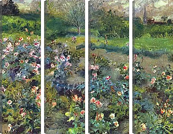 Модульная картина - The Garden of Roses. Пьер Огюст Ренуар Модульная картина - The Garden of Roses. Пьер Огюст Ренуар