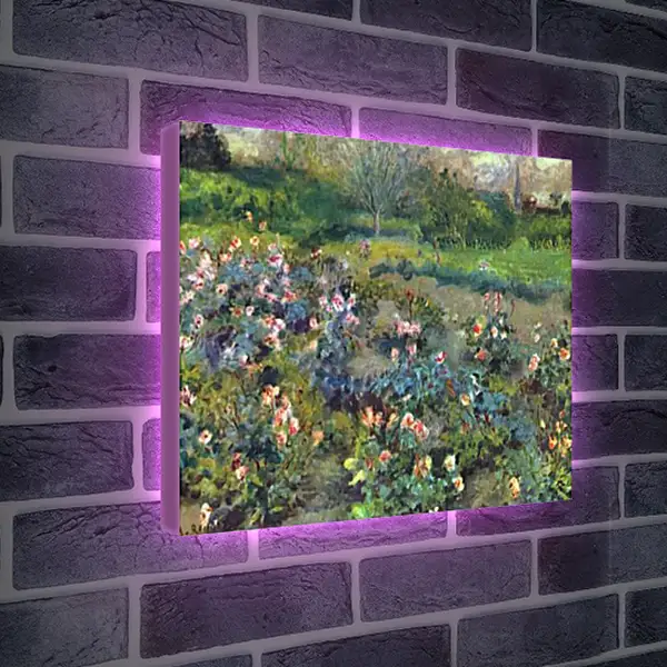 Лайтбокс световая панель - The Garden of Roses. Пьер Огюст Ренуар Лайтбокс световая панель - The Garden of Roses. Пьер Огюст Ренуар