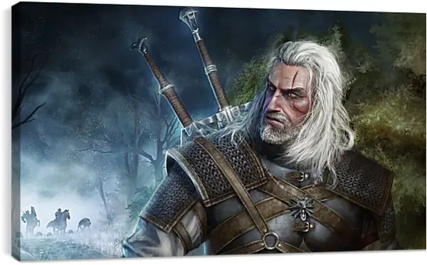 Постер на подрамнике - The Witcher (Ведьмак). Геральт уходит от погони Постер на подрамнике - The Witcher (Ведьмак). Геральт уходит от погони