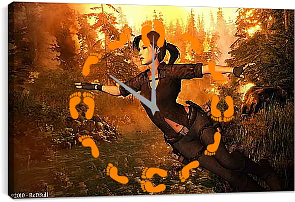 Часы картина - Tomb Raider Часы картина - Tomb Raider