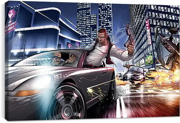 Постер на подрамнике - Grand Theft Auto: Ballad Of Gay Tony Постер на подрамнике - Grand Theft Auto: Ballad Of Gay Tony