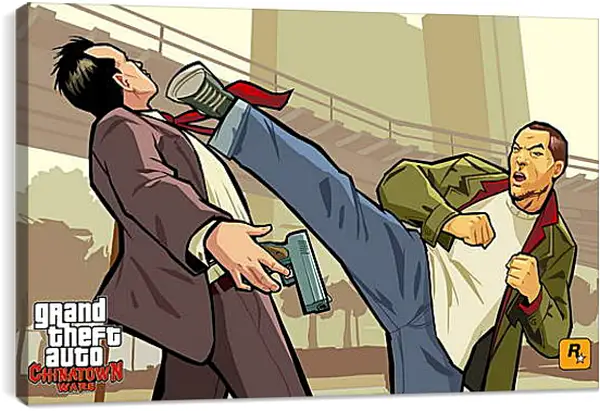 Постер на подрамнике - Grand Theft Auto: Chinatown Wars Постер на подрамнике - Grand Theft Auto: Chinatown Wars