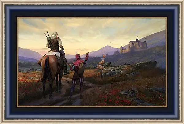 Картина в раме - The Witcher (Ведьмак), Геральт и Лютик Картина в раме - The Witcher (Ведьмак), Геральт и Лютик