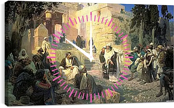Часы картина - Христос и Грешница. Поленов Василий Часы картина - Христос и Грешница. Поленов Василий