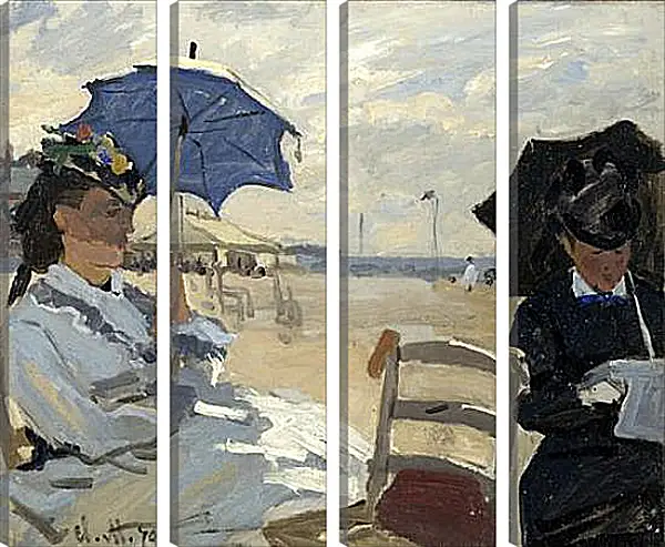 Модульная картина - The Beach at Trouville. Клод Моне Модульная картина - The Beach at Trouville. Клод Моне