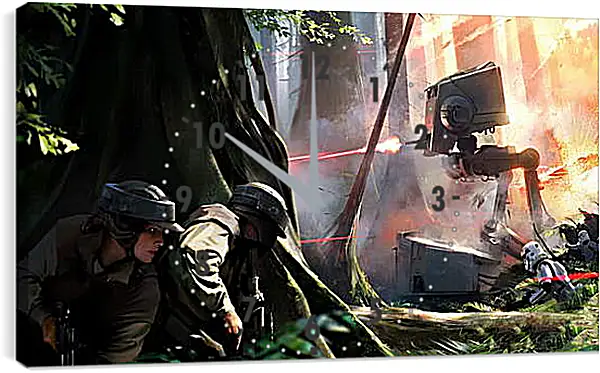 Часы картина - Star Wars Battlefront Часы картина - Star Wars Battlefront
