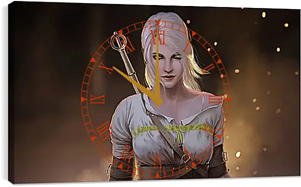 Часы картина - The Witcher (Ведьмак), ласточка Цири Часы картина - The Witcher (Ведьмак), ласточка Цири